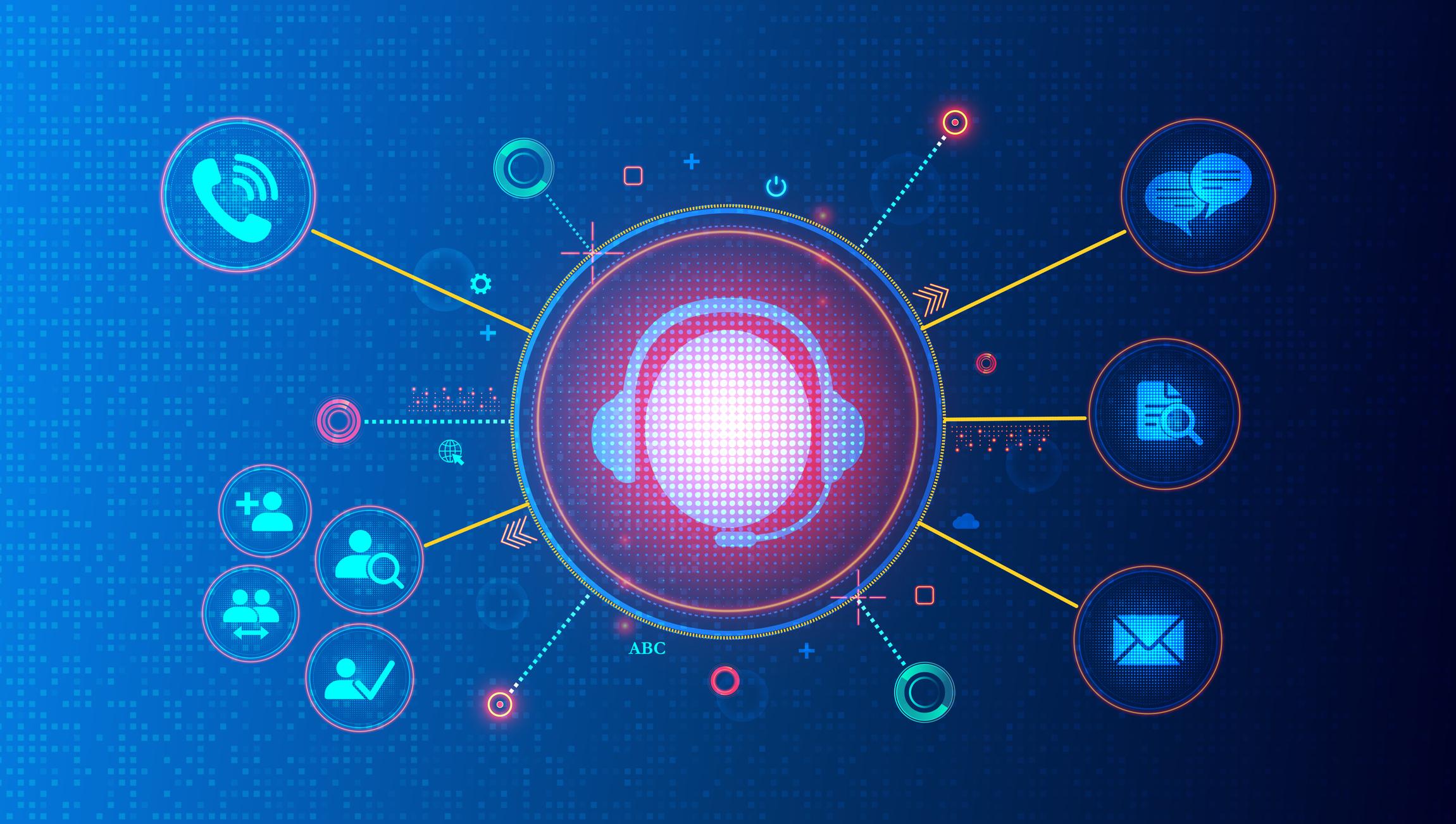 Immagine astratta riferita al tema telemarketing e call center